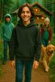 Children's Oversize Sweat-Shirt Hoodie 3 Yarn Fleece-Lined Smoked - 2