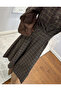 Plaid Patterned Midi Dress with Belt - 2