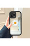 iPhone 15 Pro Max Compatible Drop Resistant Black Silicone Case Mirror Face Flower Patterns - 3