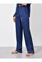 Matte Satin Piped Detail Pocket Shirt and Pyjama Set - 4