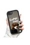 iPhone 7/8/Se 2020 2022 Compatible Mirror Phone Case Black Silicone Protected Puppy Patterns - 4