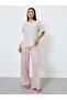 Slogan Trim Pocket T-Shirt and Bow Print Pyjama Set - 2