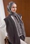 Viskon Mayda Shawl Powder Mink Chain Patterned Tok Duruşlu 190X70 - 4
