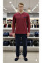 3 button cotton pajamas suit - 2