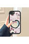 Mirror Phone Case Compatible with iPhone 7/8/Se 2020 2022 Black Silicone Protected Heart Patterns - 3