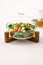 Acacia Glass Bowl with Stand |   Salad, Presentation and Serving Bowl 17cm - 2