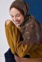 Viscose Blend Mayda Shawl Khaki-Tile Patterned Tok Duruşlu 190X70 - 5
