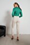 Ns-58807 Women's Mom Fit High Waist Jeans Cream - 5