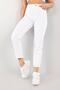Ns-20873 Women's White High Waist Mom Jeans