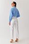Ns-96389 White High Waist Stretch Fabric Denim Fabric Mom Fit Jean - 4