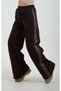 Bitter Brown Knitwear and Faux Leather Paneled Sets - 6