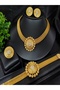 Ethnic 5 Piece Jewelry Set with Stone and Mesh Pattern - 2