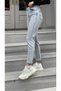 Ns-97083 Women's Light Blue Snow Wash Stretch Fabric Mom Jean Pants - 2