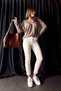 Ns-96169 Women's High Waist Mom Jeans Trousers Ecru - 5