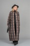 Women's Winter Plaid Checkered Trench Coat Garni Piece Trendy Overcoat Stylish Casual Comfortable Checkered 2630 - 4