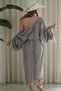 Organic Cotton Woven Design Long Kimono |   Beach Wear