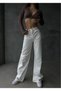 Ns-41640 Women's High Waist Palazzo Jean Pants - 2
