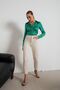 Ns-58807 Women's Mom Fit High Waist Jeans Cream - 8