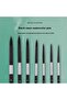 7 Pcs Premium Black Swan Brush Kit for Drawing, Watercolor Techniques, and Fine Art - Professiona... - 2