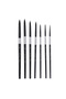 7 Pcs Premium Black Swan Brush Kit for Drawing, Watercolor Techniques, and Fine Art - Professiona... - 7