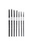 7 Pcs Premium Black Swan Brush Kit for Drawing, Watercolor Techniques, and Fine Art - Professiona...