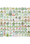 100PCS 100PCS Cute Cartoon Frog Stickers Creative Handbooks Phone Cases Laptop Suitcases Water Cups - 3