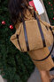 Sally Women's Nude Real Leather Suede Large Size Bag - 2