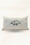 Cat Detailed Linen Decorative Pillow – Cat Embroidered Stuffed Throw Pillow