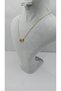 Gold Color-D Letter Necklace with Steel Heart Detail - 3