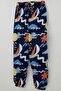 Boy's Pajama Set Summer Themed Elastic Waistband and Cuffs 4-8 Years Old, Navy Blue - 7