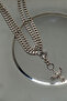 Two Row Silver Color Women's Chain Necklace with Zircon Stone and Phoenix Figure - 3