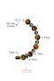 Certified Tiger's Eye and Hematite Stone 8 mm Men's Natural Stone Bracelet - 3