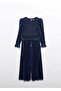 Mayoral Abel&Lula Girl's Pleated Pants Set Navy Blue - 2