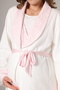 Elegant Detailed Double-Breasted Cut Maternity & Postpartum Set - 3-Piece Set with Dressing Gown - 4