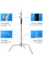 Pro 100% Stainless Steel Heavy Duty C Stand with Boom Arm - 7