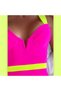 Women’s High Waist One Piece Swimsuit-M0040-Rose red - 5