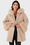 Oversized Fit Hooded Soft Feather Detailed Coat Coat 690891 - 4