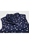 Baby Girl Navy Blue All Printed Zippered Buttoned Padded Vest - 3
