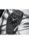 Arabic Numerals Matte Black Minimalist Analog Watch White Dial - 3