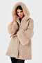 Oversized Fit Hooded Soft Feather Detailed Coat Coat 690891 - 7