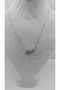 Silver Color-M Letter Necklace with Steel Heart Detail - 3