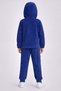 Gonca 330-12-25 Boy's Hooded Fleece Tracksuit Set Zippered Cardigan T-Shirt Pants Age 5/8 - 7