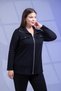 Plus Size Pocketed - Zippered Knitwear Shirt Black