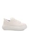White Thick Sole Lace-Up Women's Sports Shoes Thermo Dv-03 Z - 3