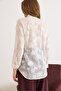 Women's White Transparent Shirt with Detailed Embroidery GML-19001415 - 3