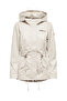 Women's Hooded Canvas Parka Beige Jacket - 15319876 - 4
