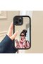 iPhone 14 Pro Max Compatible Phone Case Beautiful Female Mirrored Anti-Drop Silicone Case - 3