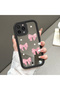 iPhone 14 Pro Max Compatible Ribbon Button Mirrored Anti-Fall Silicone Phone Case - 2