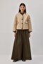 CONTRAST BELTED QUILTED JACKET - 2