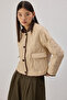 CONTRAST BELTED QUILTED JACKET - 3